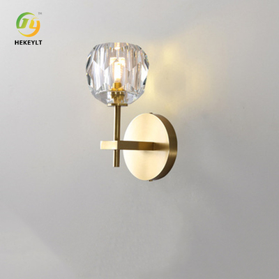 Kryształowe złoto nowoczesne oświetlenie ścienne do salonu w korytarzu w tle