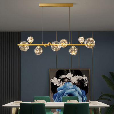 Sypialnia Kreatywna szklana nowoczesna lampa wisząca Neutralna LED H150cm